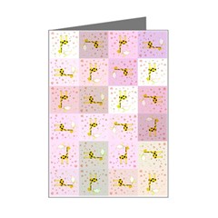 Giraffe Pattern Art Background Mini Greeting Card