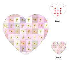 Giraffe Pattern Art Background Playing Cards Single Design (heart) by Ravend