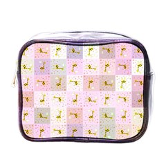 Giraffe Pattern Art Background Mini Toiletries Bag (one Side) by Ravend