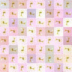 Giraffe Pattern Art Background Play Mat (square)