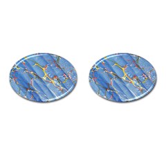 Art Marble Stone Rock Pattern Design Wallpaper Cufflinks (oval) by Ravend