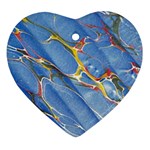 Art Marble Stone Rock Pattern Design Wallpaper Heart Ornament (Two Sides) Front