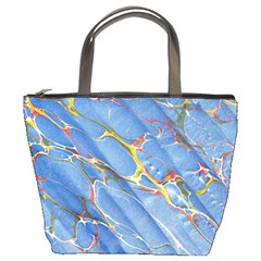 Art Marble Stone Rock Pattern Design Wallpaper Bucket Bag by Ravend