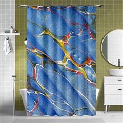 Art Marble Stone Rock Pattern Design Wallpaper Shower Curtain 48  X 72  (small)  by Ravend