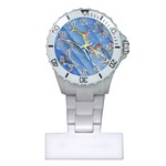 Art Marble Stone Rock Pattern Design Wallpaper Plastic Nurses Watch Front