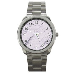 Marble Background Marble Pattern Sport Metal Watch by Ravend