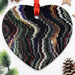 Texture Abstract Background Wallpaper Heart Ornament (two Sides) by Ravend