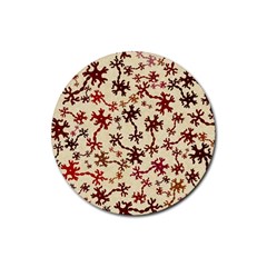 Neuron Nerve Cell Neurology Rubber Round Coaster (4 Pack) by Ravend