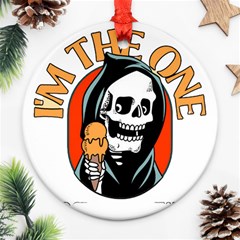 Halloween Round Ornament (two Sides) by Sparkle