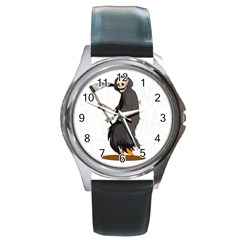 Halloween Round Metal Watch by Sparkle