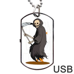 Halloween Dog Tag Usb Flash (two Sides) by Sparkle