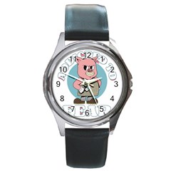 Halloween Round Metal Watch by Sparkle