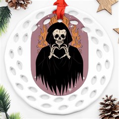 Halloween Round Filigree Ornament (two Sides)