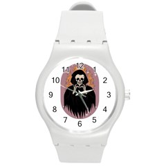 Halloween Round Plastic Sport Watch (m) by Sparkle