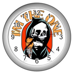 Halloween Wall Clock (silver) by Sparkle