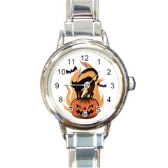 Halloween Round Italian Charm Watch by Sparkle