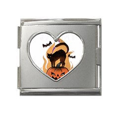 Halloween Mega Link Heart Italian Charm (18mm)