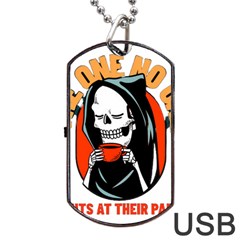 Halloween Dog Tag Usb Flash (one Side) by Sparkle