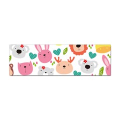 Cute Animals Cartoon Seamless Background Sticker (bumper) by danenraven