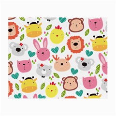 Cute Animals Cartoon Seamless Background Small Glasses Cloth by danenraven