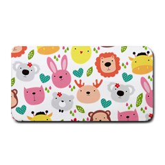 Cute Animals Cartoon Seamless Background Medium Bar Mat by danenraven