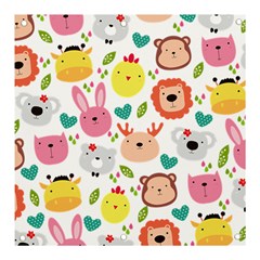 Cute Animals Cartoon Seamless Background Banner And Sign 3  X 3 