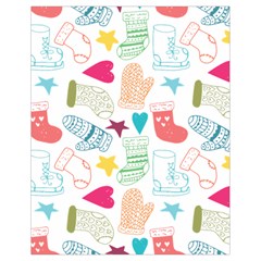 Cute Doodle Christmas Gloves And Stockings Seamless Pattern Drawstring Bag (small) by danenraven