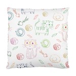 Cats And Food Doodle Seamless Pattern Standard Cushion Case (Two Sides) Back