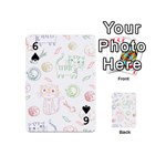 Cats And Food Doodle Seamless Pattern Playing Cards 54 Designs (Mini) Front - Spade6