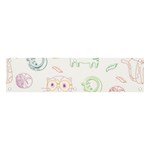 Cats And Food Doodle Seamless Pattern Banner and Sign 4  x 1  Front