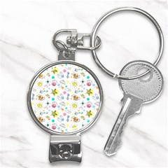 Summer Pattern Colorful Drawing Doodle Nail Clippers Key Chain by danenraven