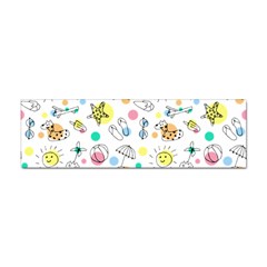 Summer Pattern Colorful Drawing Doodle Sticker Bumper (10 Pack)