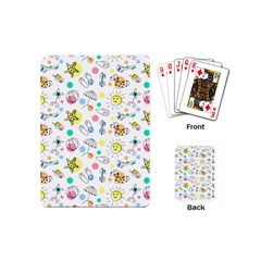 Summer Pattern Colorful Drawing Doodle Playing Cards Single Design (mini) by danenraven