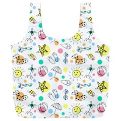 Summer Pattern Colorful Drawing Doodle Full Print Recycle Bag (xxxl) by danenraven