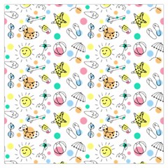 Summer Pattern Colorful Drawing Doodle Lightweight Scarf  by danenraven