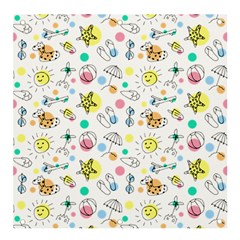 Summer Pattern Colorful Drawing Doodle Banner And Sign 4  X 4 