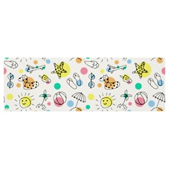 Summer Pattern Colorful Drawing Doodle Banner And Sign 12  X 4 