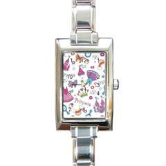 Princess Element Background Material Rectangle Italian Charm Watch by danenraven