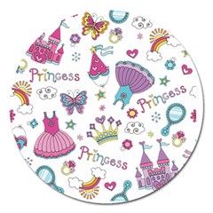 Princess Element Background Material Magnet 5  (round) by danenraven