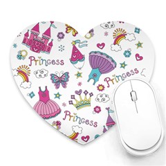 Princess Element Background Material Heart Mousepad by danenraven