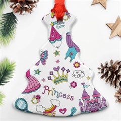 Princess Element Background Material Christmas Tree Ornament (two Sides) by danenraven