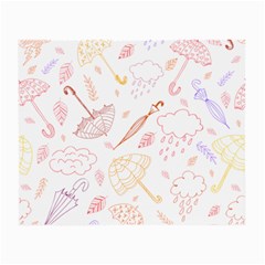 Weather Umbrella Rain Cloud Seamless Doodle Pattern Small Glasses Cloth (2 Sides) by danenraven