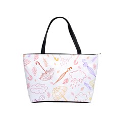 Weather Umbrella Rain Cloud Seamless Doodle Pattern Classic Shoulder Handbag by danenraven