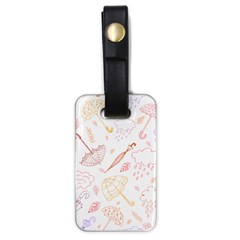 Weather Umbrella Rain Cloud Seamless Doodle Pattern Luggage Tag (one Side) by danenraven