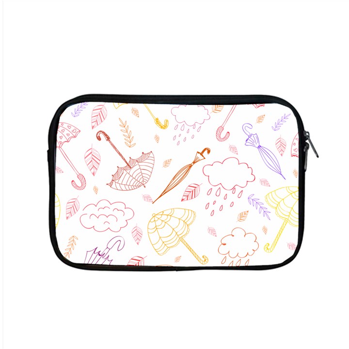 Weather Umbrella Rain Cloud Seamless Doodle Pattern Apple MacBook Pro 15  Zipper Case