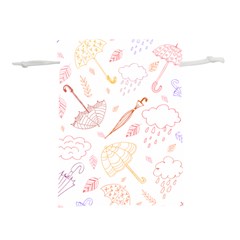 Weather Umbrella Rain Cloud Seamless Doodle Pattern Lightweight Drawstring Pouch (s) by danenraven