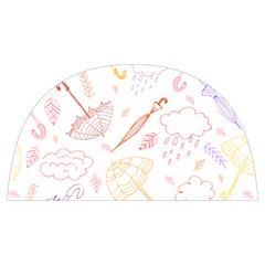 Weather Umbrella Rain Cloud Seamless Doodle Pattern Anti Scalding Pot Cap by danenraven