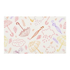 Weather Umbrella Rain Cloud Seamless Doodle Pattern Banner And Sign 5  X 3  by danenraven