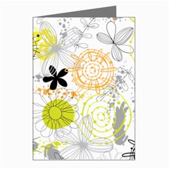 Doodle Flowers Hand Drawing Pattern Greeting Cards (pkg Of 8) by danenraven