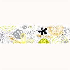 Doodle Flowers Hand Drawing Pattern Large Bar Mat by danenraven